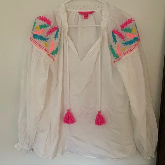 Lilly Pulitzer Florentina White Top - Picture 4 of 6